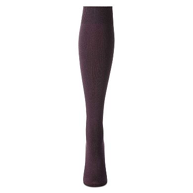 Women's Natural Solid Knit Knee High Socks
