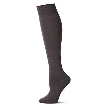 Women's Natural Solid Knit Knee High Socks