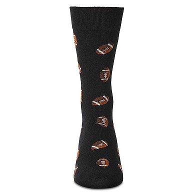 Men's Football Themed Cashmere Blend Novelty Crew Sock