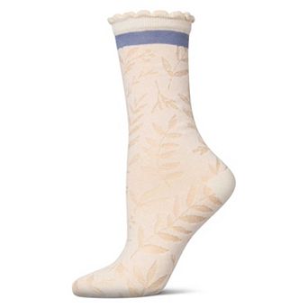 Women's Fern Leaf Crew Socks