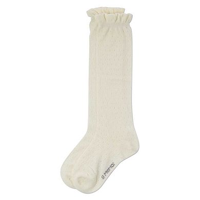 Girls Pointelle Soft Stretch Cotton Knee Socks
