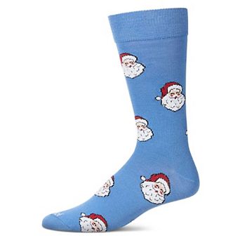 Men's "Retro Santa" Christmas Holiday Novelty Crew Sock