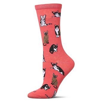 Women's Multi Cat Breed Crew Socks