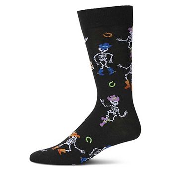 Men's "Howdy Skeletons" Halloween Holiday Novelty Crew Sock