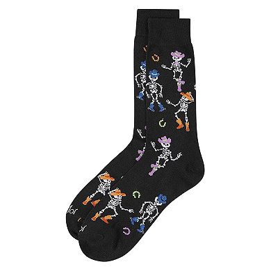 Men's "Howdy Skeletons" Halloween Holiday Novelty Crew Sock