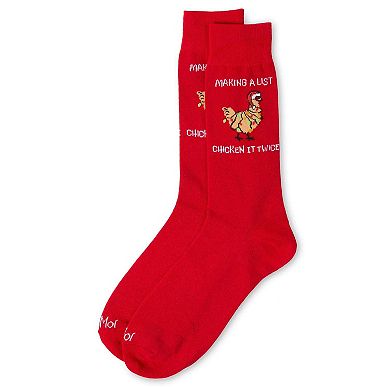 Men's "Chicken It Twice" Christmas Holiday Novelty Crew Socks