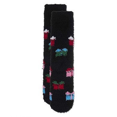 Women's Tree & Presents Mistle Toes Cozy Crew Socks