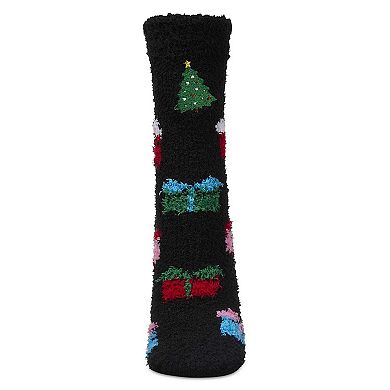 Women's Tree & Presents Mistle Toes Cozy Crew Socks