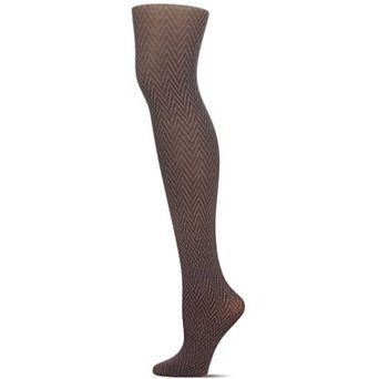 Women's Opaque Heather Chevron-Pattern Tights