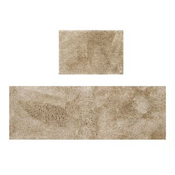 Grandeur Bathroom Rugs Sets Plush Bath Mat Set Quick-Dry with TPR Backing, Absorbent, Washable