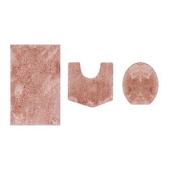 Essential Bathroom Rugs Sets Plush Bath Mat Set Quick-Dry with TPR Backing, Absorbent, Washable