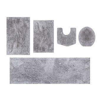 Essential Bathroom Rugs Sets Plush Bath Mat Set Quick-Dry with TPR Backing, Absorbent, Washable