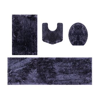 Essential Bathroom Rugs Sets Plush Bath Mat Set Quick-Dry with TPR Backing, Absorbent, Washable