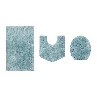 Essential Bathroom Rugs Sets Plush Bath Mat Set Quick-Dry with TPR Backing, Absorbent, Washable