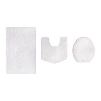 Essential Bathroom Rugs Sets Plush Bath Mat Set Quick-Dry with TPR Backing, Absorbent, Washable