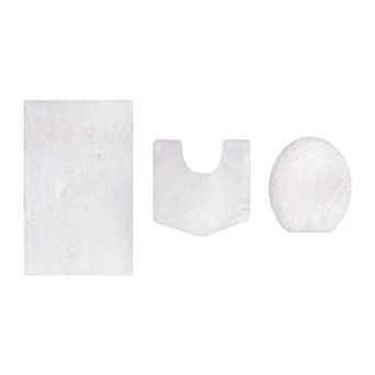 Essential Bathroom Rugs Sets Plush Bath Mat Set Quick-Dry with TPR Backing, Absorbent, Washable