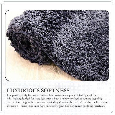 Elegance Bathroom Rugs Sets Plush Bath Mat Set Quick-Dry with TPR Backing, Absorbent, Washable