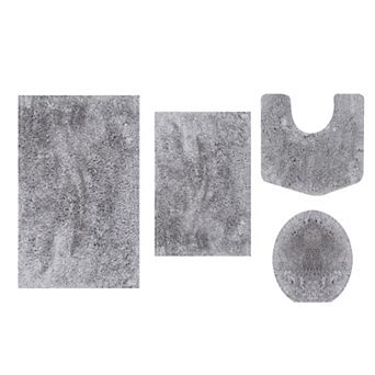 Elegance Bathroom Rugs Sets Plush Bath Mat Set Quick-Dry with TPR Backing, Absorbent, Washable