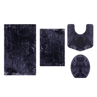 Elegance Bathroom Rugs Sets Plush Bath Mat Set Quick-Dry with TPR Backing, Absorbent, Washable