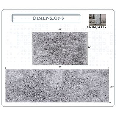 Luxury Bathroom Rugs Sets Plush Bath Mat Set Quick-Dry with TPR Backing, Absorbent, Washable