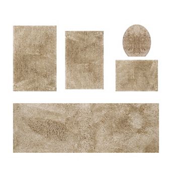 Luxury Bathroom Rugs Sets Plush Bath Mat Set Quick-Dry with TPR Backing, Absorbent, Washable