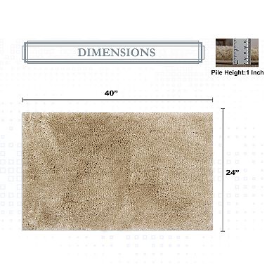 Element Extra Soft Non-Slip Bath Rug, Quick Dry, Machine Washable, Plush Comfort for Bathroom Floor