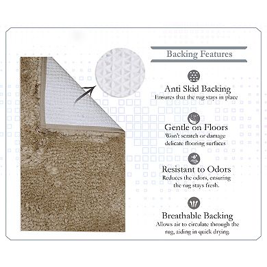 Element Extra Soft Non-Slip Bath Rug, Quick Dry, Machine Washable, Plush Comfort for Bathroom Floor