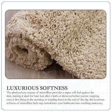 Element Extra Soft Non-Slip Bath Rug, Quick Dry, Machine Washable, Plush Comfort for Bathroom Floor
