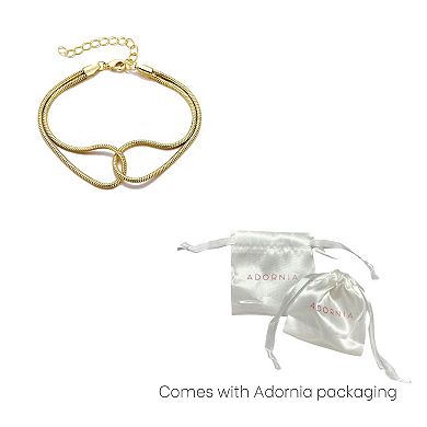 Adornia 14k Gold Plated Interlocking Rope Chain Bracelet
