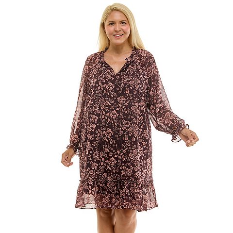 Женские платья Luxology Plus Size Luxology Floral Babydoll Dress