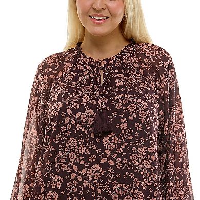 Plus Size Luxology Floral Babydoll Dress