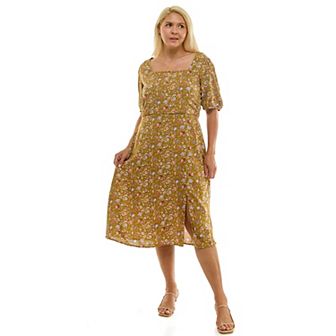 Plus Size Luxology Midi Dress with Tie Back Detail
