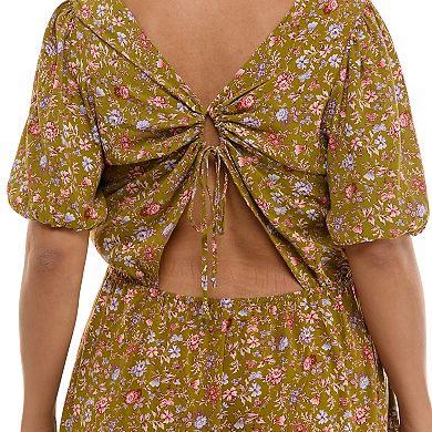 Plus Size Luxology Midi Dress with Tie Back Detail