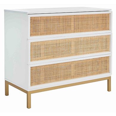 Safavieh Zadie 3-Drawer Rattan Chest