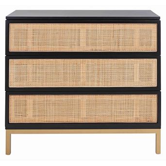Safavieh Zadie 3-Drawer Rattan Chest