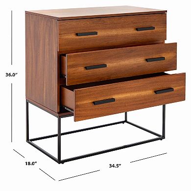Safavieh Marquise 3-Drawer Chest with Metal Base