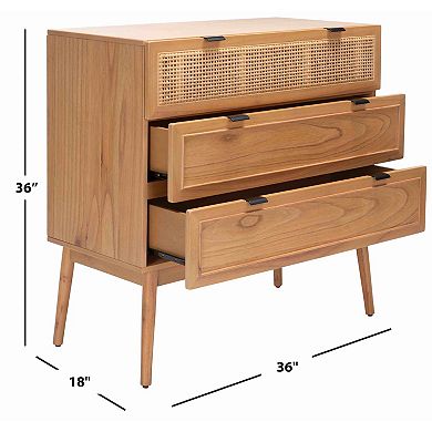 Safavieh Baisley 3-Drawer Rattan Chest