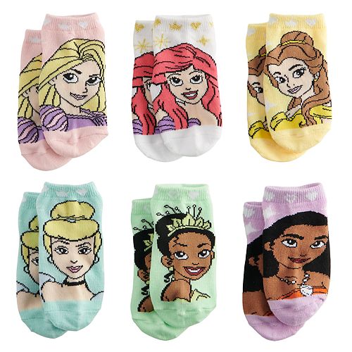 Disney Princess Toddler Girl 6pk. LowCut Socks
