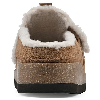 White Mountain Baylen Women's Faux Fur Lined Slip-On Clogs