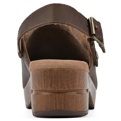 White Mark Being Women's Slingback Leather Clogs