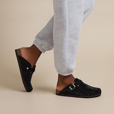 White Mountain Bellamy Women's Suede Stoned Slip-On Clogs