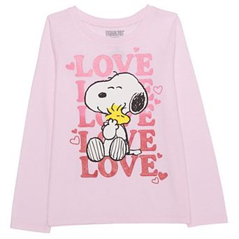 Girls 4-12 Jumping Beans® Peanuts Snoopy Love Long Sleeve Graphic Tee