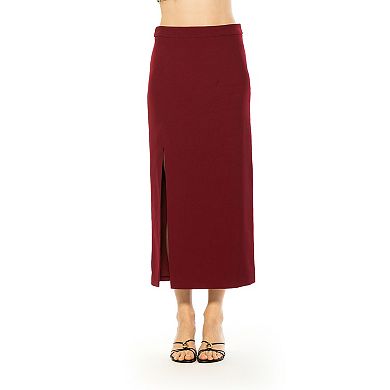 Women's ALEXIA ADMOR Midi Skirt With Side Slit