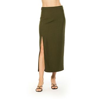 Women's ALEXIA ADMOR Midi Skirt With Side Slit