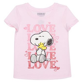 Baby & Toddler Girl Jumping Beans® Love Snoopy Short Sleeve Graphic Tee