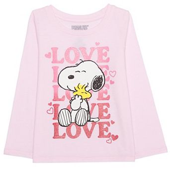 Baby & Toddler Girl Jumping Beans® Love Snoopy Long Sleeve Graphic Tee