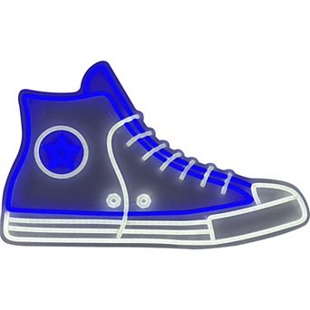 Acrylic Neon LED High Top Sneaker Wall Decor