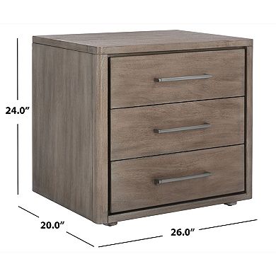Safavieh Rosey 3-Drawer Nightstand