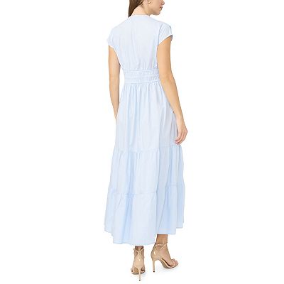 msk maxi dress Women's Sleeveless Tie Front Dress Length Msk Women's X Back Overlay