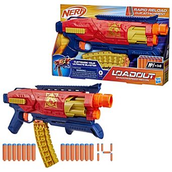 Nerf Loadout Shadowspeed Recon Blaster with Rapid Reload Clip Attachment